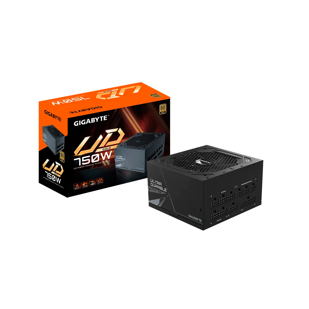 FUENTE  750W GIGABYTE 80PLUS GOLD FULL MODULAR GP-UD750GM