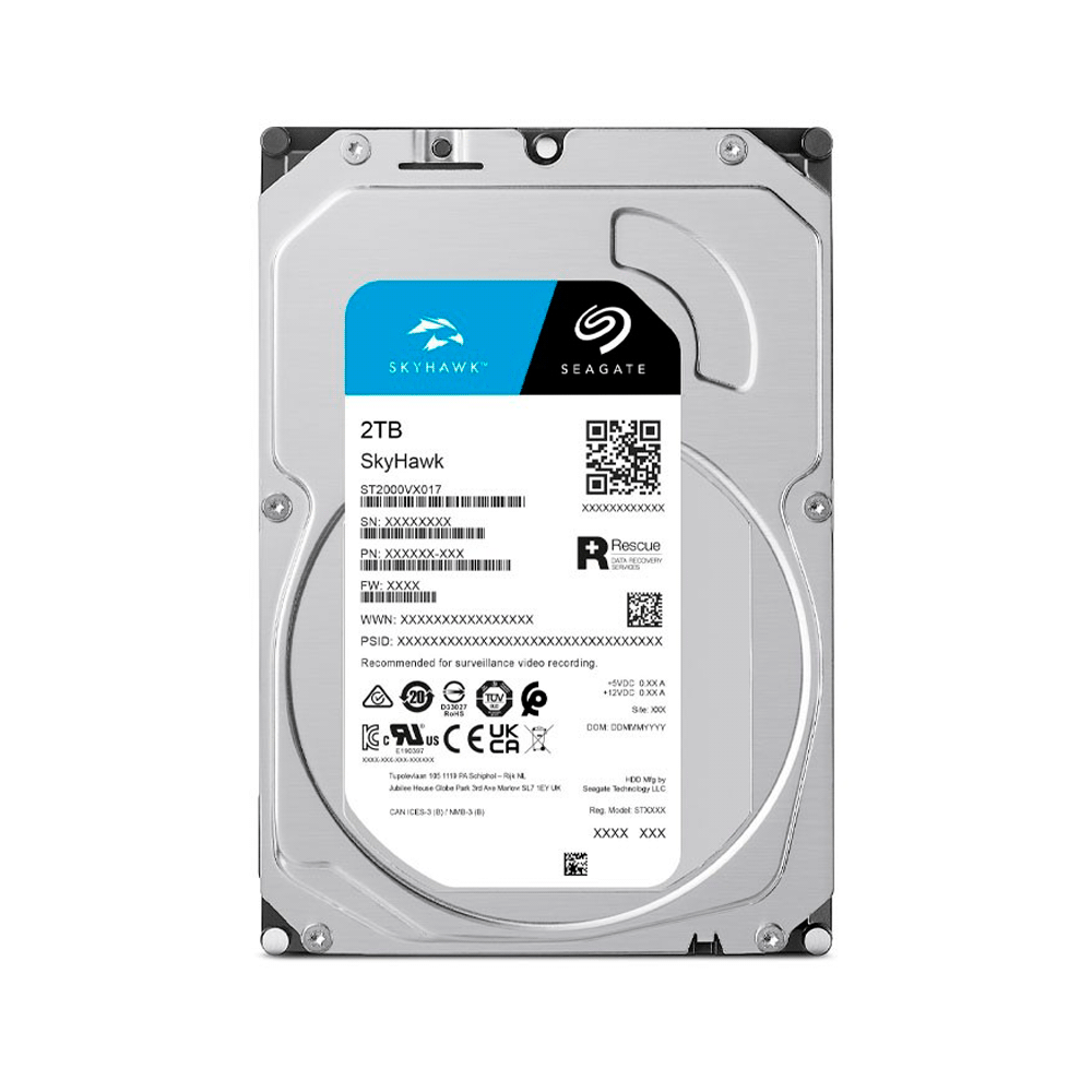 HD SATA3  2TB SEAGATE SKYHAWK 5400 256MB ST2000VX017 SURV GARANTIA BR