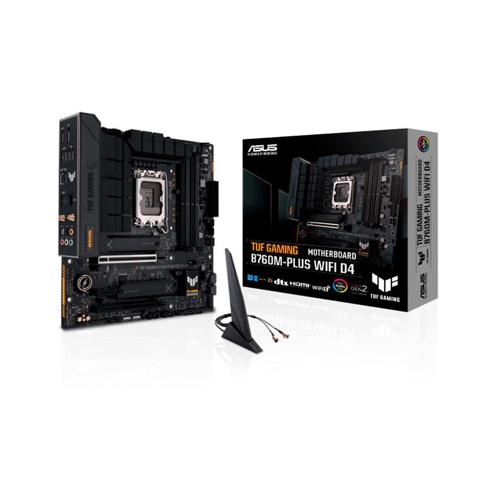 MB 1700 B760M-PLUS WIFI D4 TUF GAMING ASUS S/R/HDMI/DP/2M2/USB/MATX