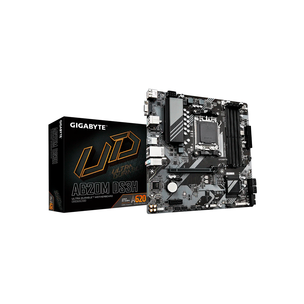 MB AM5 A620M DS3H DDR5 GIGABYTE V/S/R/HDMI/M2/USB3.2/MATX