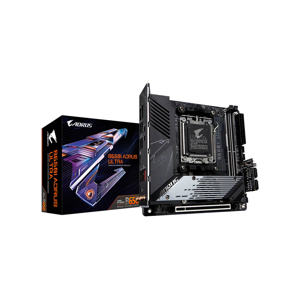 MB AM5 B650I AORUS ULTRA DDR5 GIGABYTE S/R/HDMI/DP/3M2/WIFI/USB/M-ITX/