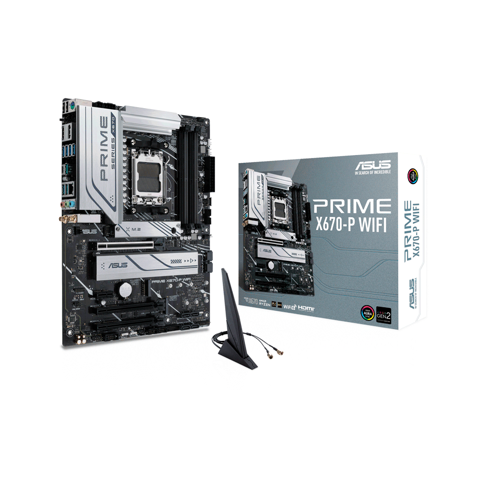 MB AM5 X670-P WIFI DDR5 PRIME ASUS S/R/HDMI/DP/3M2/USB3.2/ATX/AURA