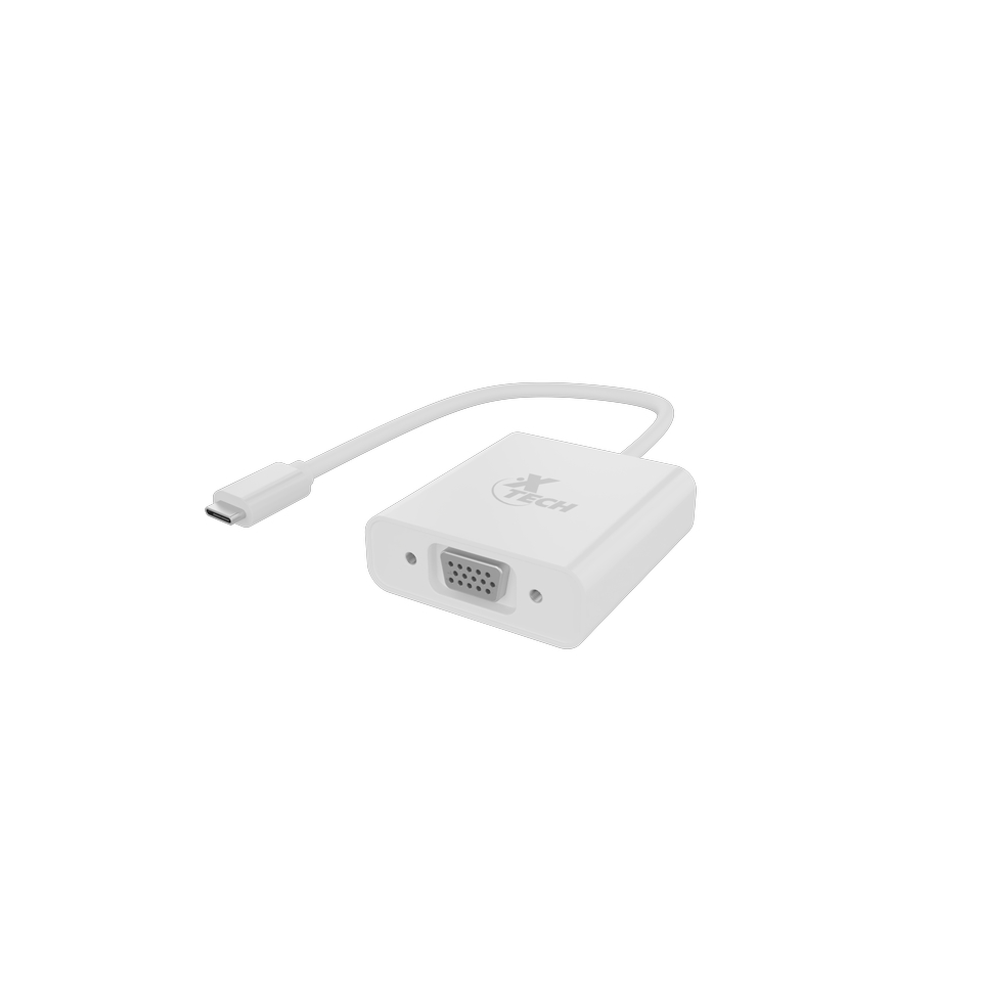 ADAP USB-C/VGA M/H XTECH XTC-551 FHD/BLANCO