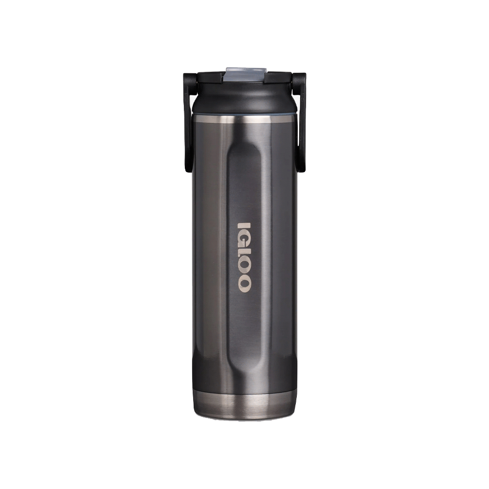 BOTELLA IGLOO   600ML SSTL SPRT SPPER BTL NEGRO C/MANIJA 6P 71085