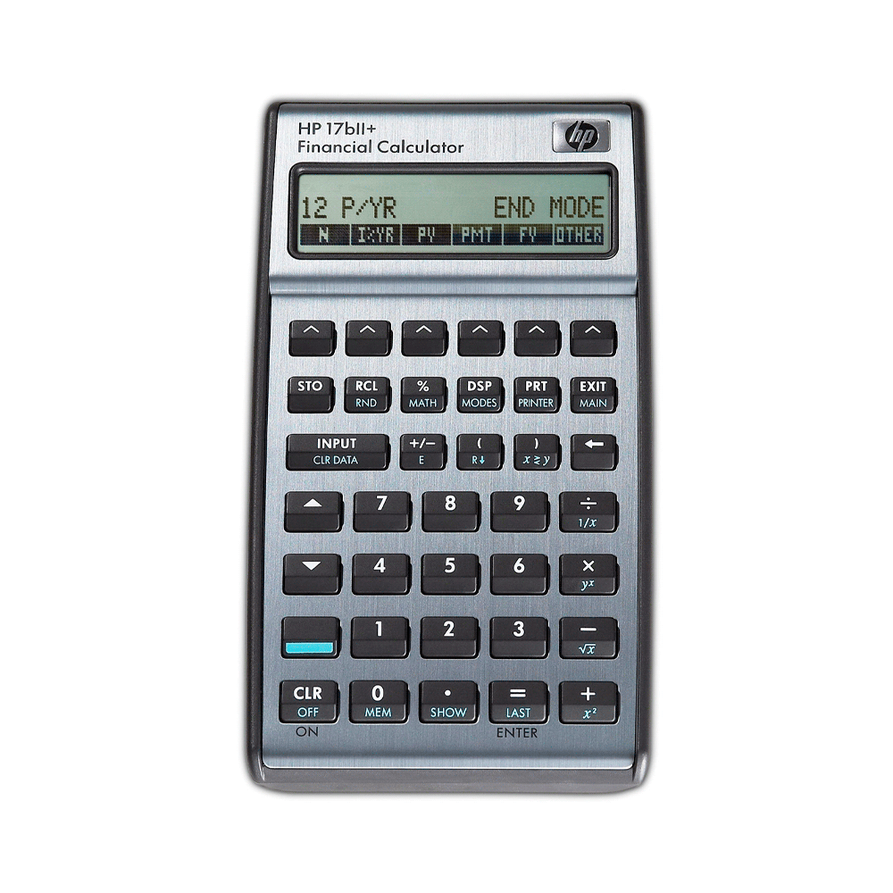 CALC FINANCIERA HP 17BII+ 2 LINEAS FORM VERTICAL PLATA