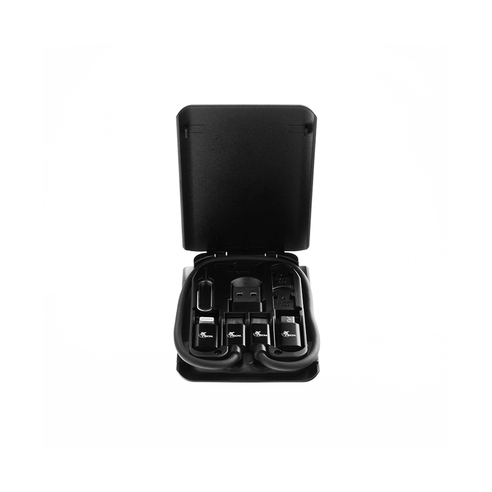 KIT USB-C XTECH XTC-570 ESTUCHE ADAP USB-A/M-USB/LIGHTNING/NEGRO