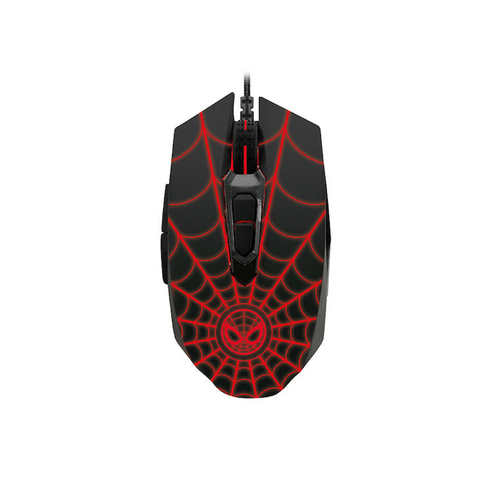 MOUSE USB XTM-M520SM SPIDERMAN XTECH 2400DPI/3D/7 BOT/NEGRO PSJ