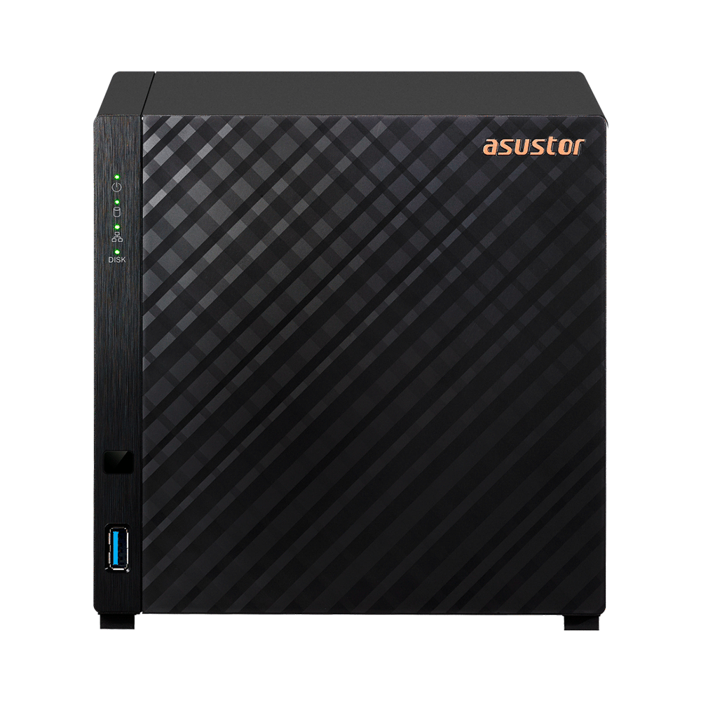 NAS ASUSTOR AS1104T QC 1.4/4BAY/1G/2.5-GBLAN/2USB32/HD35