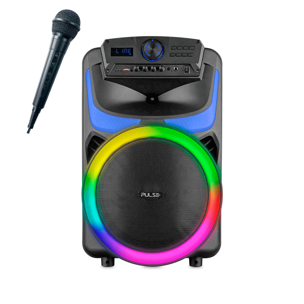 PARLANTE  550W PULSE BURST 12" BT/BAT/AUX/SD/USB/LED/MIC SP403E MULTI