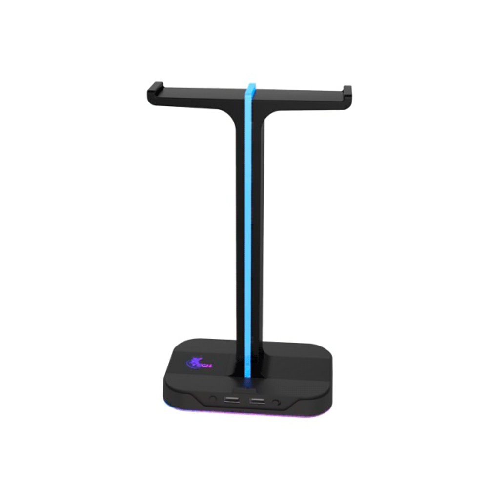 SOPORTE P/AURICULAR XTECH XTH-690 YUREI RGB/2USB/NEGRO