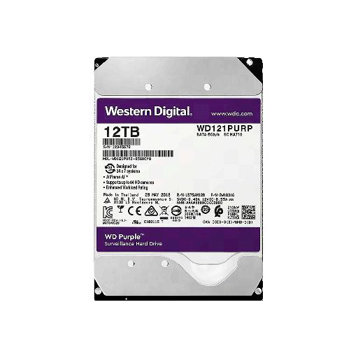 [119016] HD SATA3 12TB WD PURPLE PRO 7200 256MB WD121PURP SURV GARANTIA BR