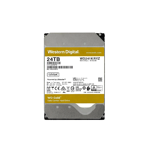 [119092] HD SATA3 24TB WD GOLD ENTERPRISE 7200 512MB WD241KRYZ GARANTIA BR