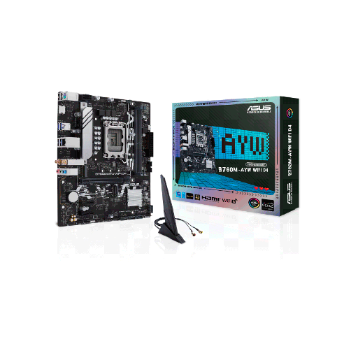 [112352] MB 1700 B760M-AYW WIFI D4 ASUS S/R/HDMI/2M2/DDR4/USB3.2/MATX