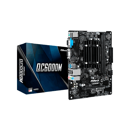 [91732] MB+CPU QC6000M ASROCK AMD E2 1.5/V/S/R/HDMI/COM/DDR3/USB3.2/MATX
