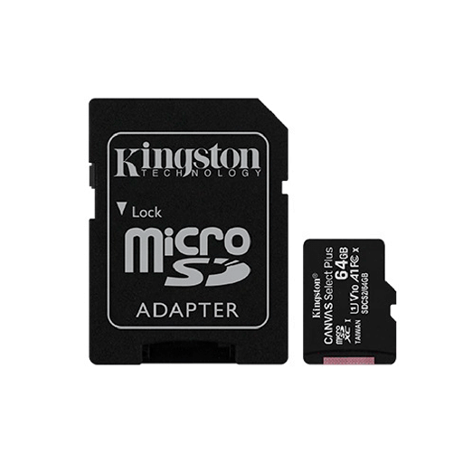[86394] MEM MICRO SD KINGSTON  64GB SDCS2/64GB 100/85 CANVAS SELECT PLUS C/ADA