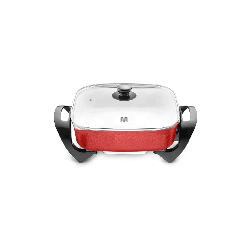 [110341] OLLA ELECTRICA CUADRADA 1250W 110V CERAMICO ROJO CE112USA MULTILASER