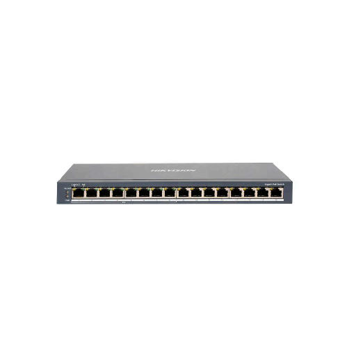 [116046] SWITCH HIKVISION DS-3E0516P-O 16P 8POE GBPS/8LAN GBPS METAL PARED/ESCR