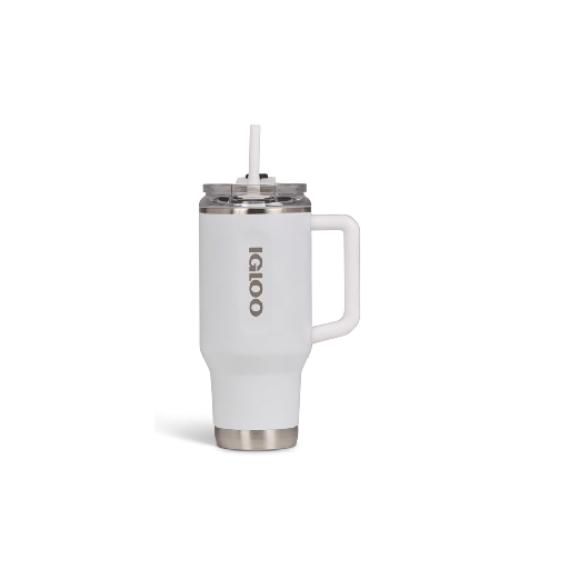 [108072] VASO TERM IGLOO  950ML SSTL TRVL MUG C/PAJITA BLANCO 4P 71221