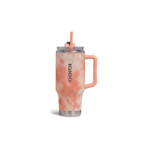 [108058] VASO TERM IGLOO  950ML SSTL TRVL MUG ICE DYE C/PAJITA NARANJA 4P 71312