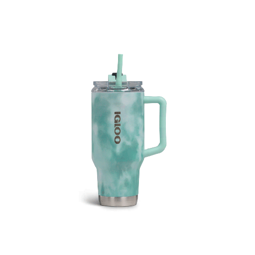 [108102] VASO TERM IGLOO  950ML SSTL TRVL MUG ICE DYE C/PAJITA VERDE 4P 71311